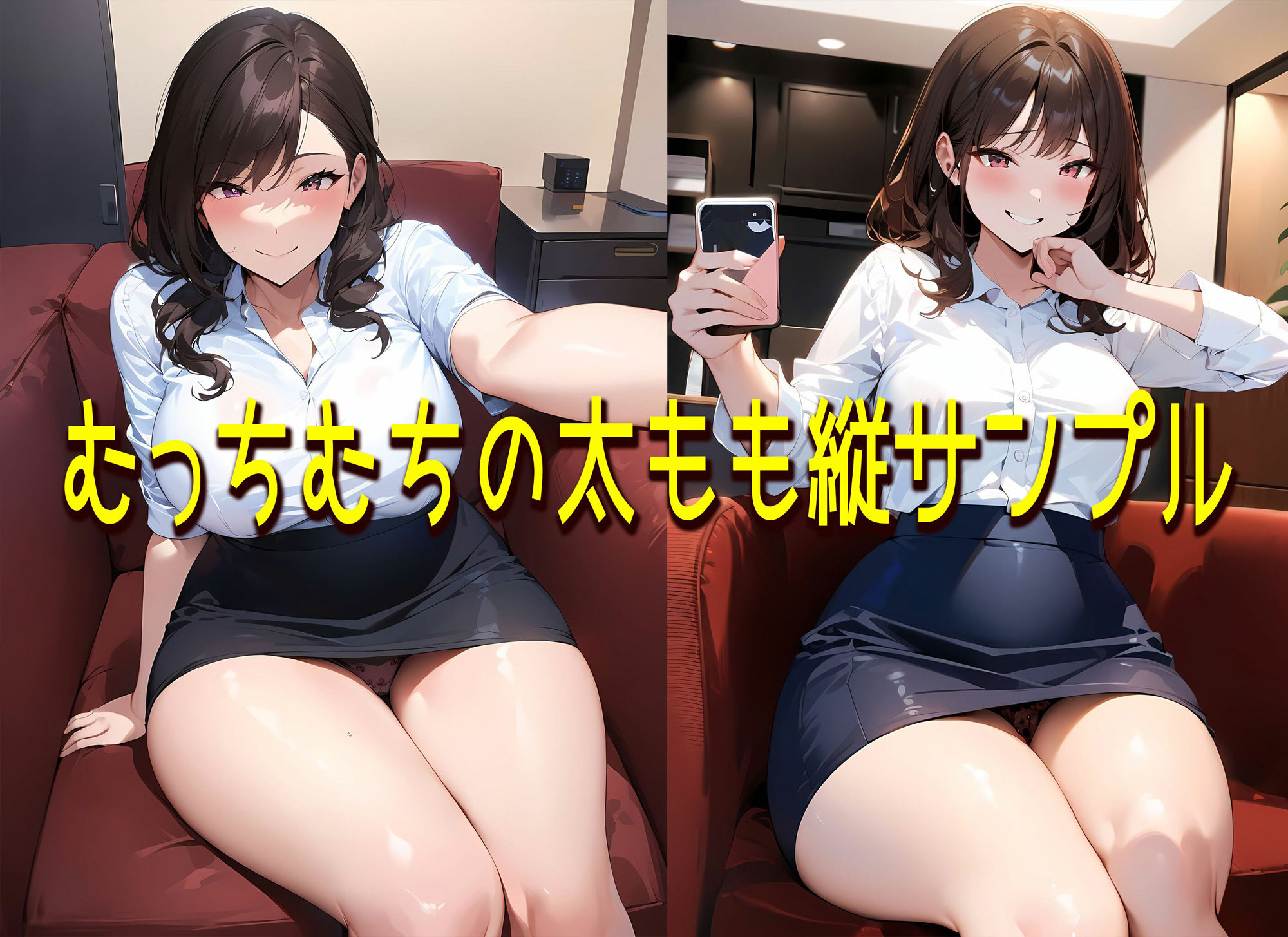 【高画質】本物の大人の色気 むっちむちでいやらしい太ももから見えてしまったOL女子社員様の下着