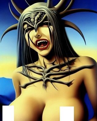 巨乳魔戦士:美しき戦う女の図像