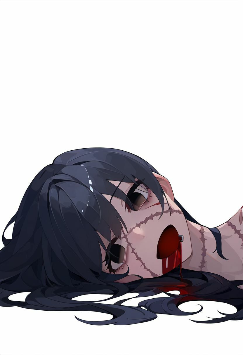 ホラー美少女集｜死ぬほど辛い女の子たちの末路は傷ついた上に打ち捨てられ……（エログロ、自殺、死体、屍姦、血液、流血）イラスト500枚