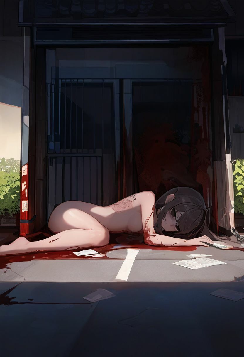 ホラー美少女集｜死ぬほど辛い女の子たちの末路は傷ついた上に打ち捨てられ……（エログロ、自殺、死体、屍姦、血液、流血）イラスト500枚