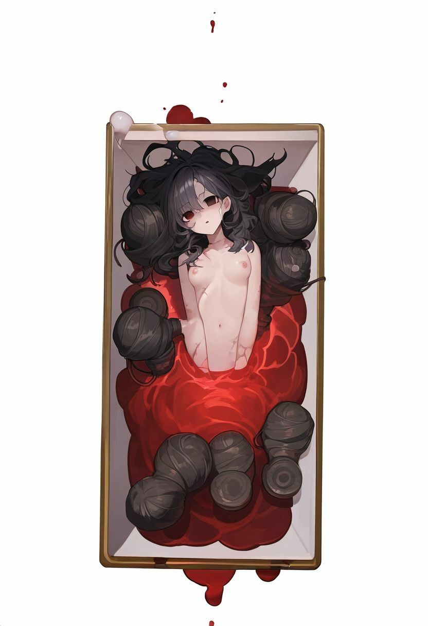 ホラー美少女集｜死ぬほど辛い女の子たちの末路は傷ついた上に打ち捨てられ……（エログロ、自殺、死体、屍姦、血液、流血）イラスト500枚