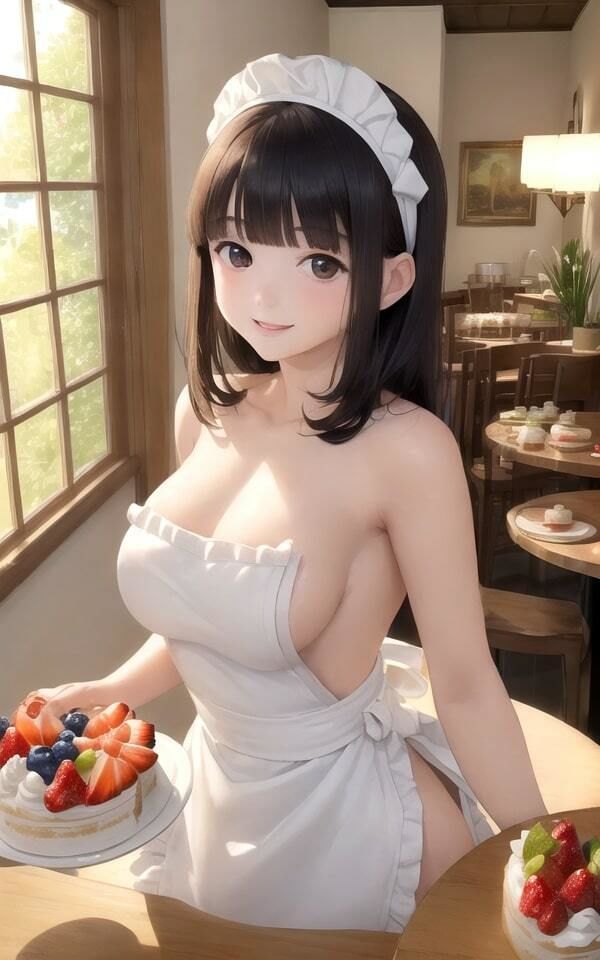 トップレス姿の猫耳処女のイケないアルバイト