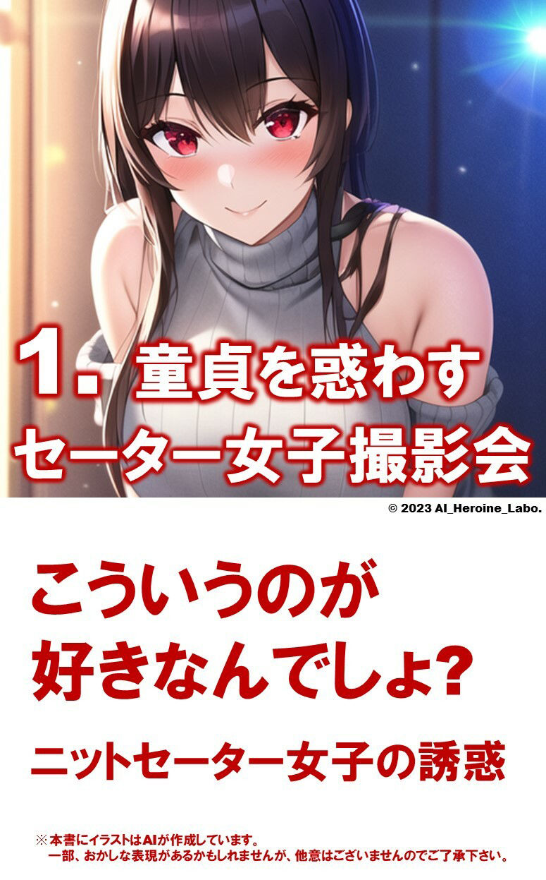 1つの呪文で生み出された100人のAI妄想美少女-17【童貞を殺すニットセーター女子編】