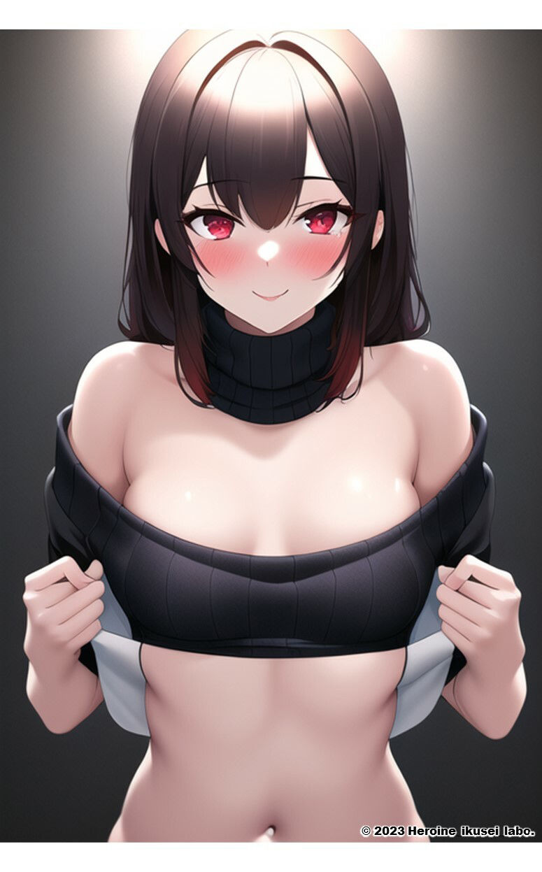 1つの呪文で生み出された100人のAI妄想美少女-17【童貞を殺すニットセーター女子編】