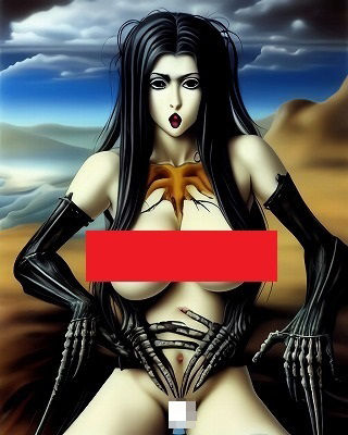恐怖！悪魔の手袋をした巨乳娘、アナルぶっ刺されて血みどろになるかも！
