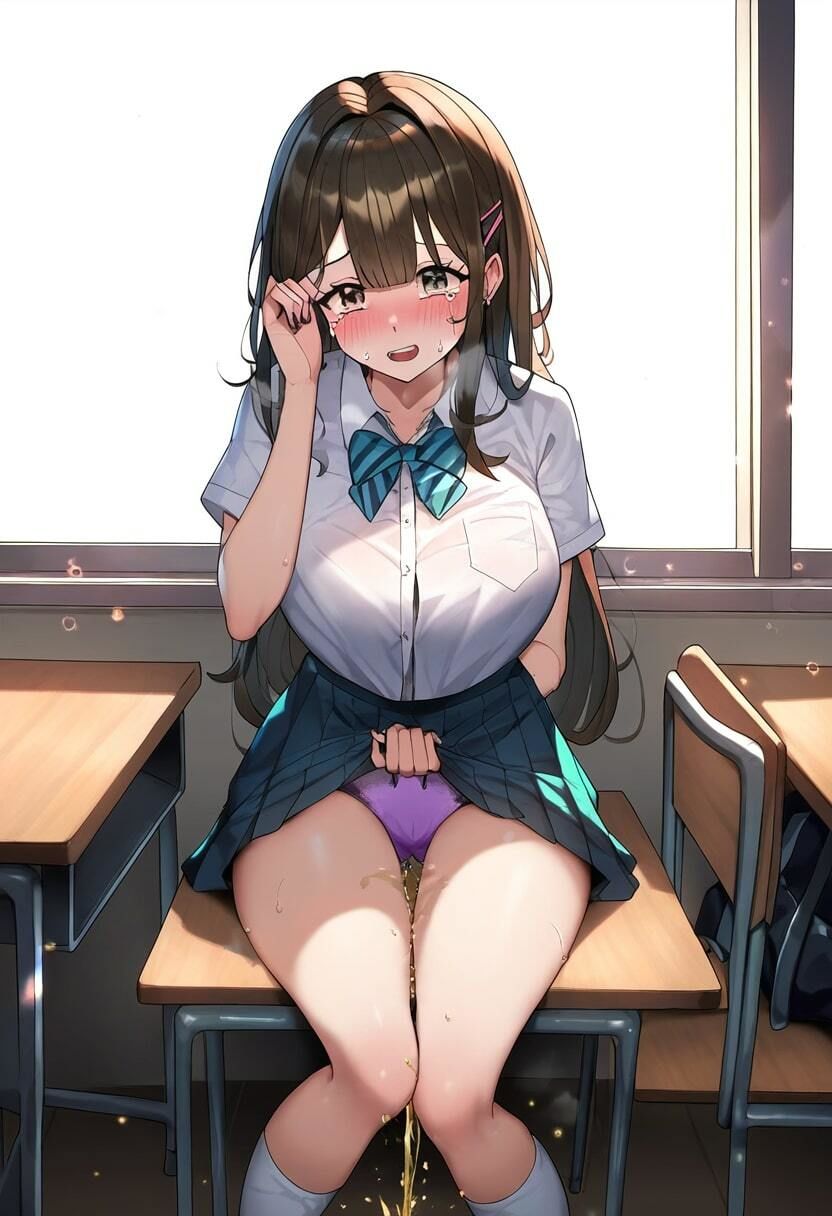 おしっこおもらし制服女子 「もう我慢できない」・411枚