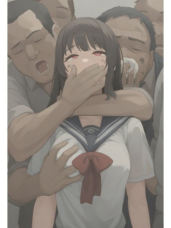 巨乳JKにクロロホルムを嗅がせてオジサンがおっぱい揉みながら誘拐