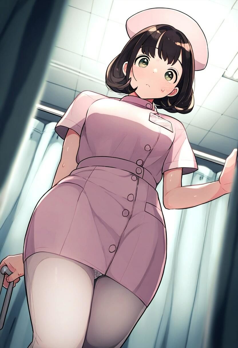 ナースのパンティー逆さ撮り！ビッチ看護婦500枚