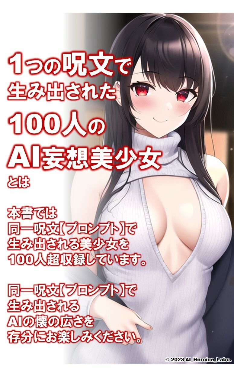 1つの呪文で生み出された100人のAI妄想美少女-19【童貞を殺すニットセーター女子編2】