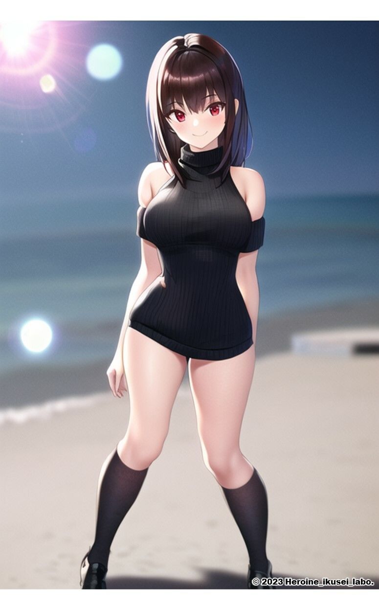 1つの呪文で生み出された100人のAI妄想美少女-19【童貞を殺すニットセーター女子編2】