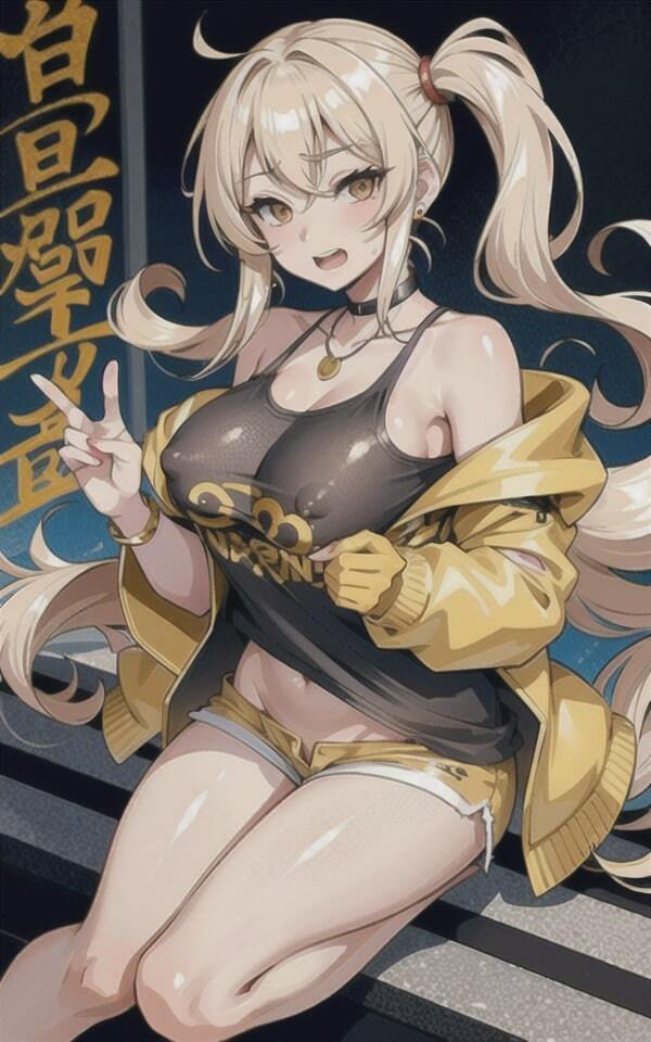 街で露出したい金髪美女