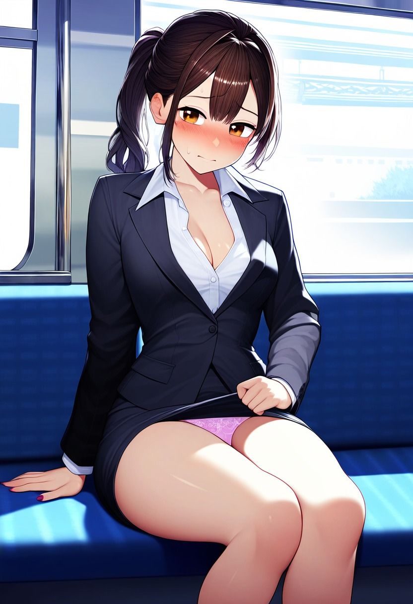 女子大生が就活スーツでメス顔で恥じらいパンチラ集