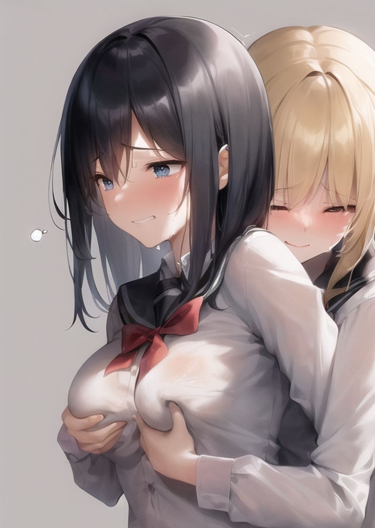 【旧作品その1】背後から胸揉み イラスト集