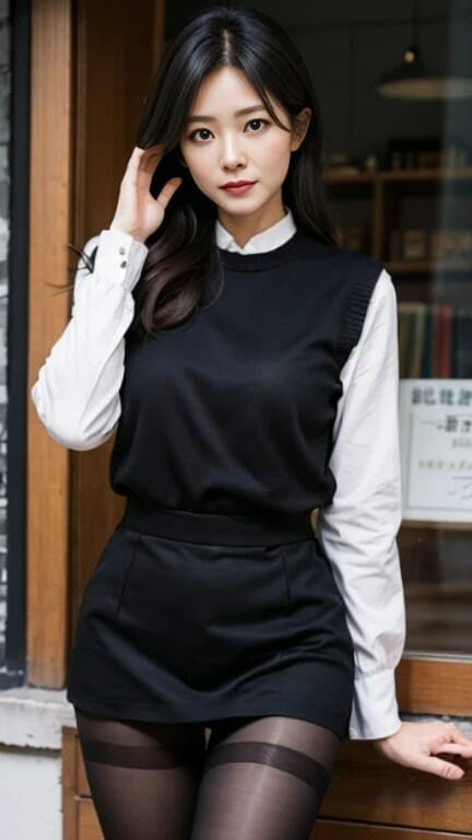 黒パンスト姿のおねえさんたち