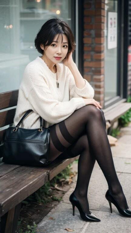 黒パンスト姿のおねえさんたち