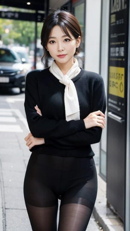 黒パンスト姿のおねえさんたち