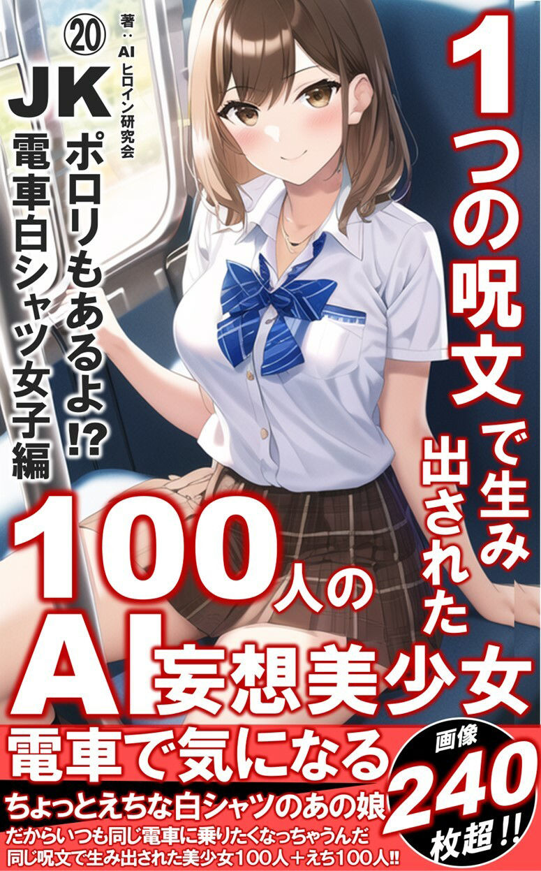 1つの呪文で生み出された100人のAI妄想美少女-20【電車で気になるJK白シャツ女子編】
