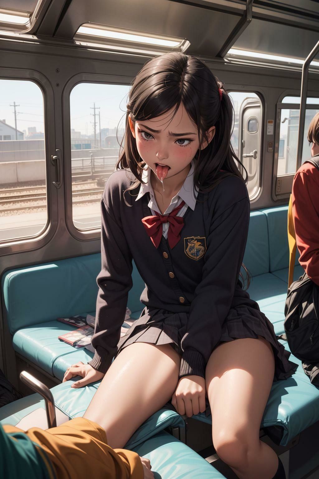 制服少女に触っちゃOH!