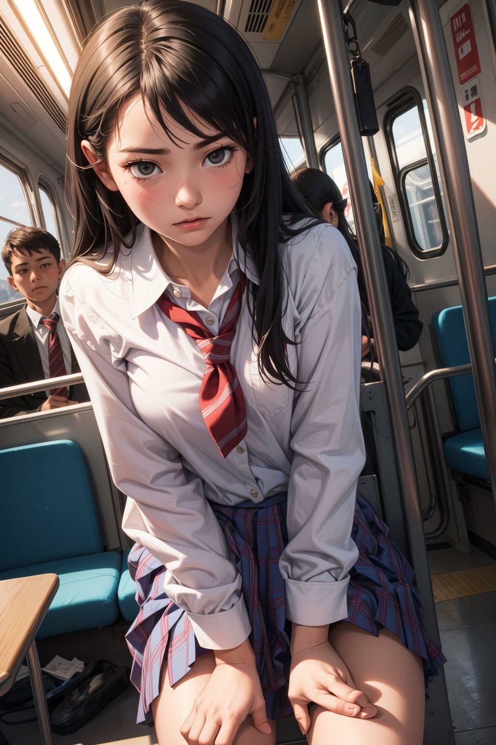 制服少女に触っちゃOH!