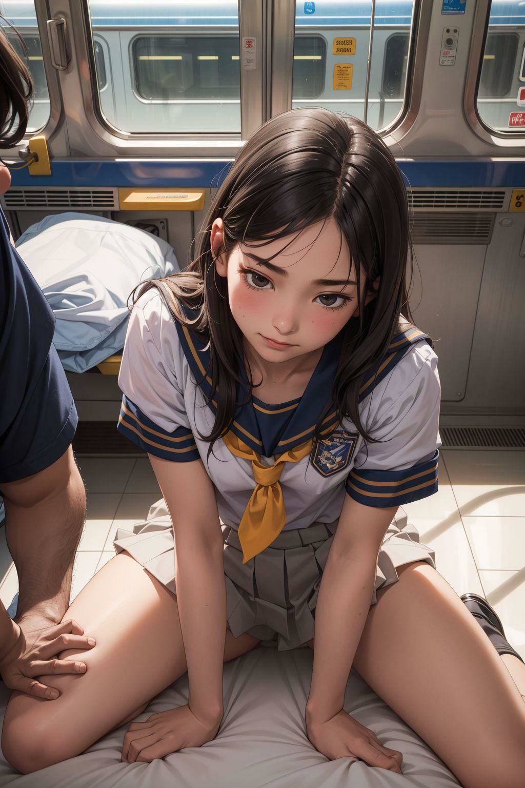 制服少女に触っちゃOH!