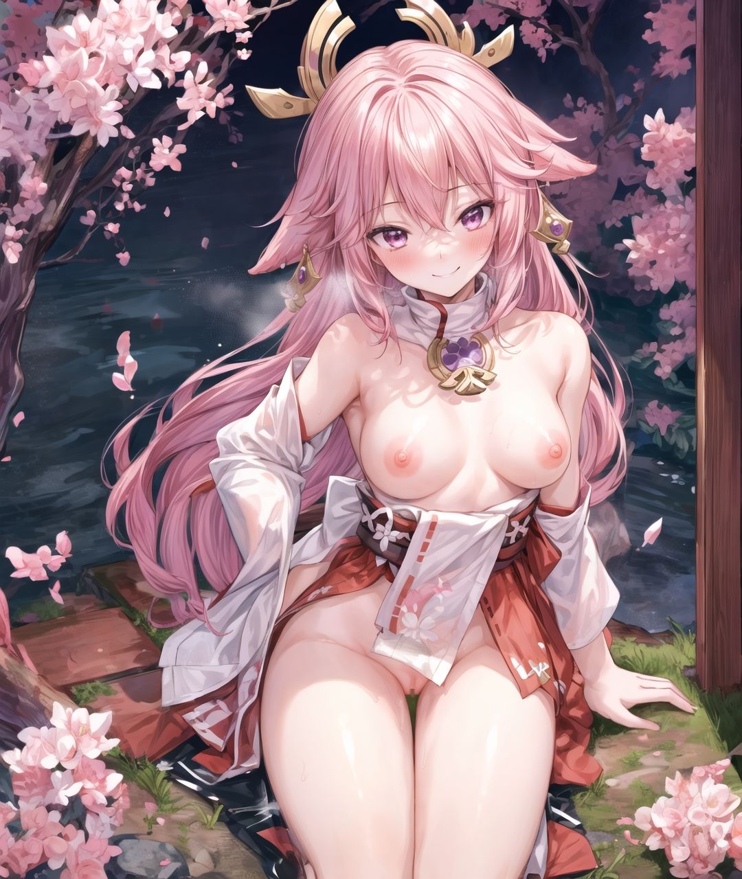 美少女たちのひととき・八〇神子(原神)