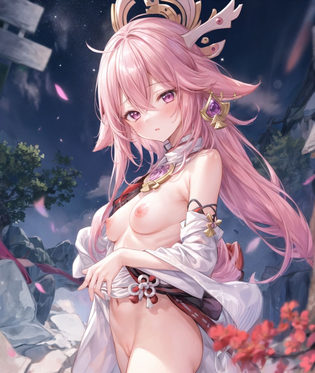 美少女たちのひととき・八〇神子(原神)