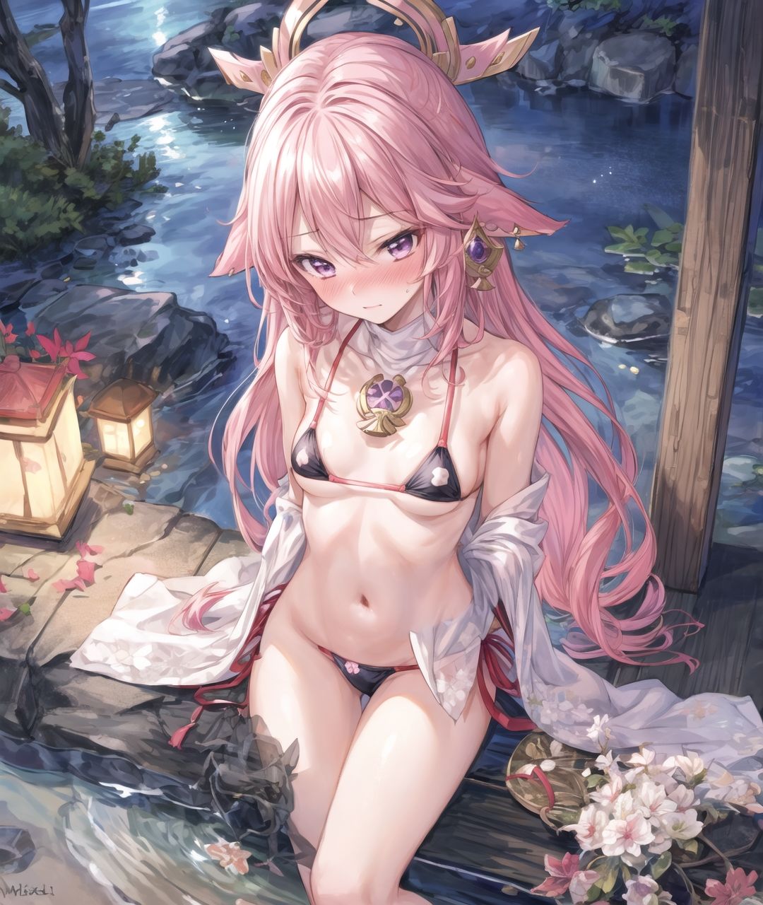 美少女たちのひととき・八〇神子(原神)