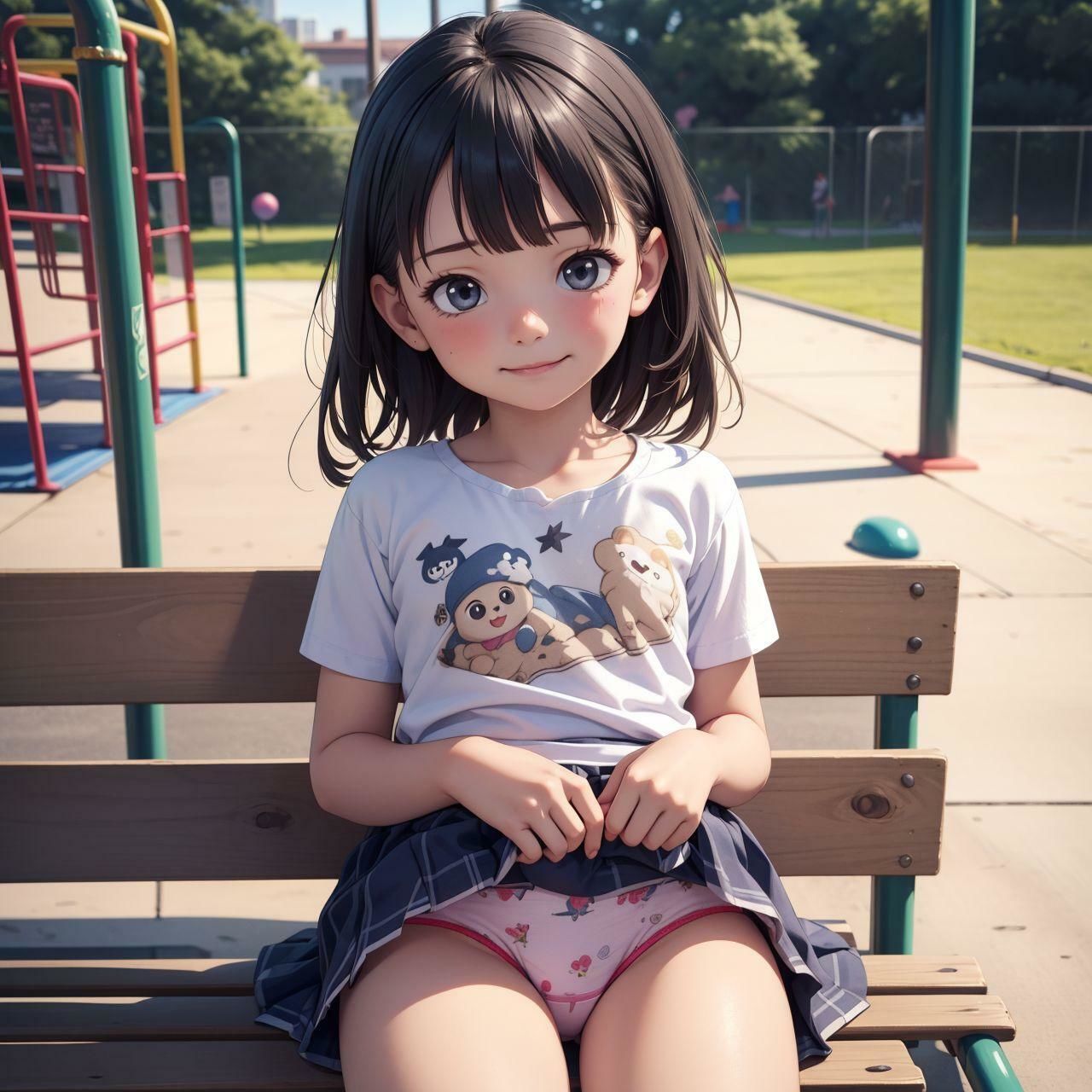 綿ぱんつ見るために今日も公園に行きます