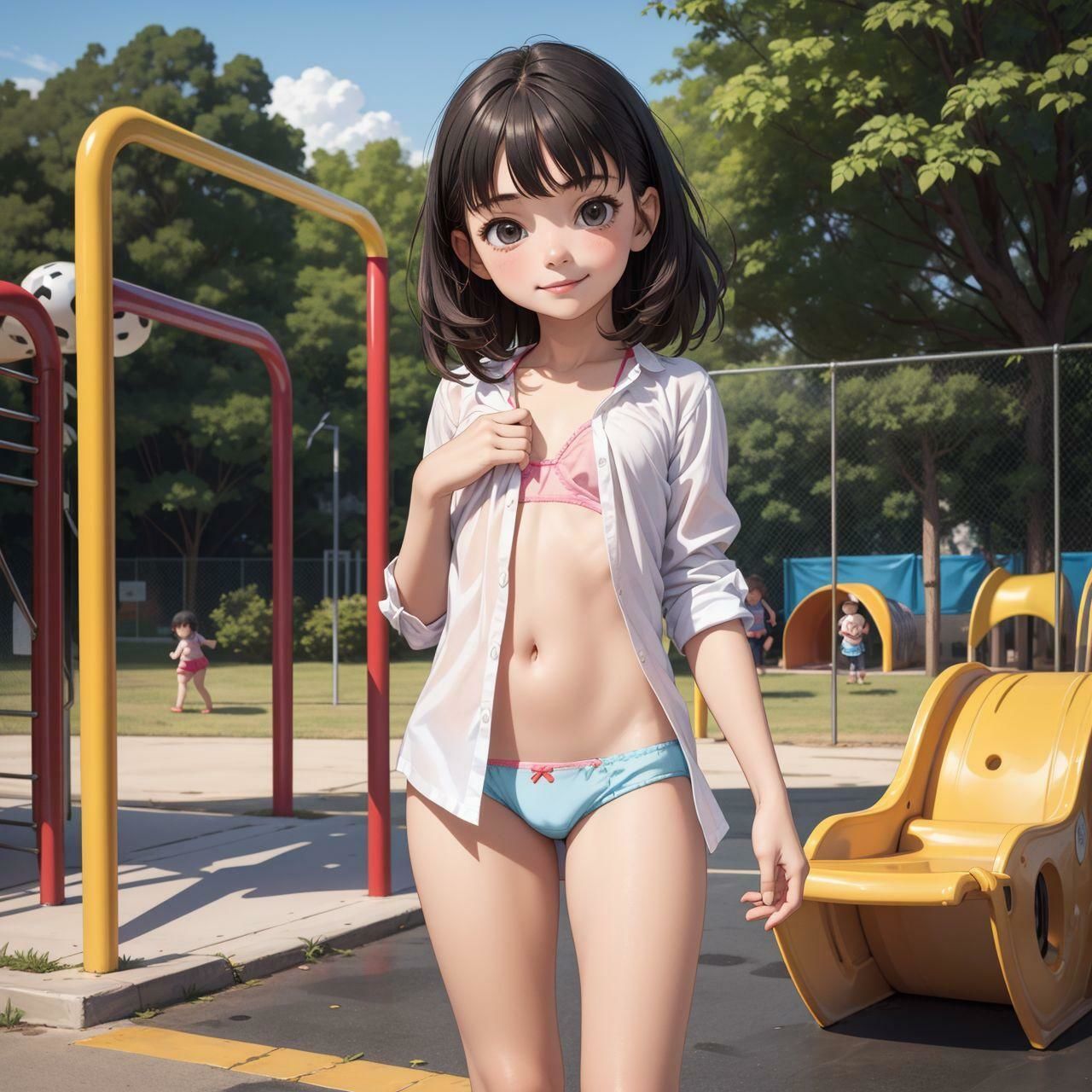 綿ぱんつ見るために今日も公園に行きます