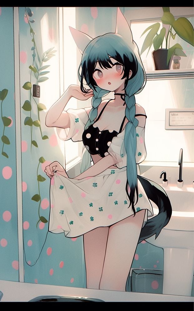 AI Girls In A Bathroom