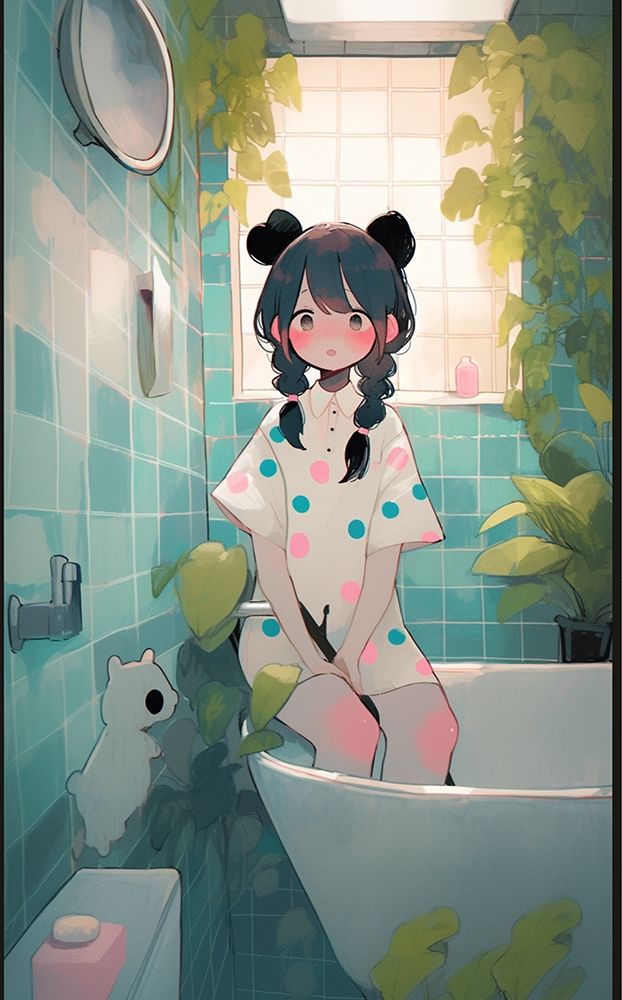 AI Girls In A Bathroom