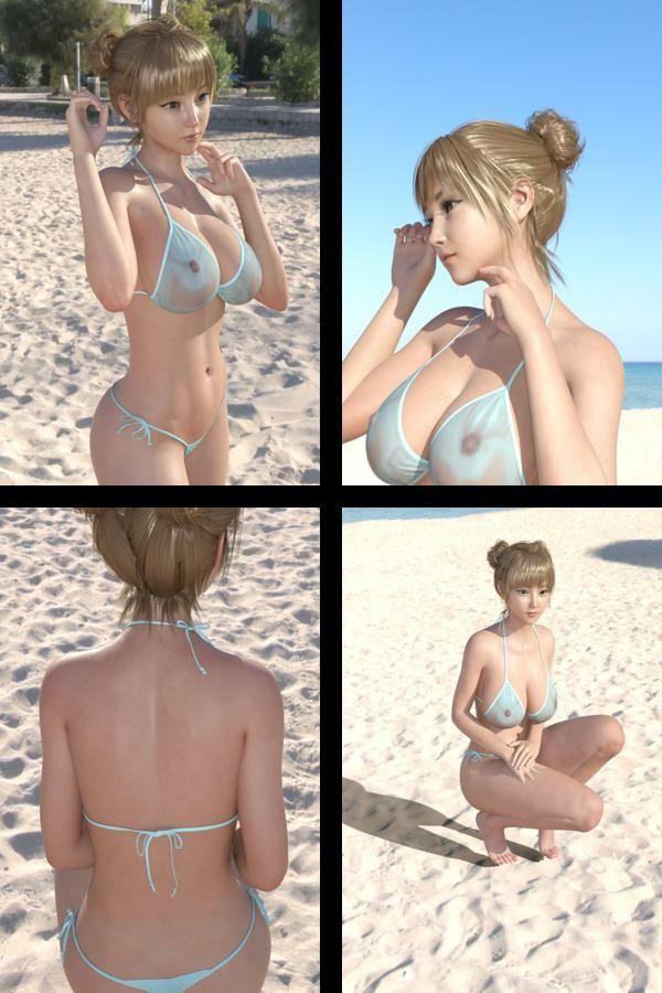 【+All】『理想の彼女を3DCGで作ります』から生まれたバーチャルアイドル「一ノ瀬廻里(いちのせめぐり)」のグラドル撮影風写真集:Gradol_89