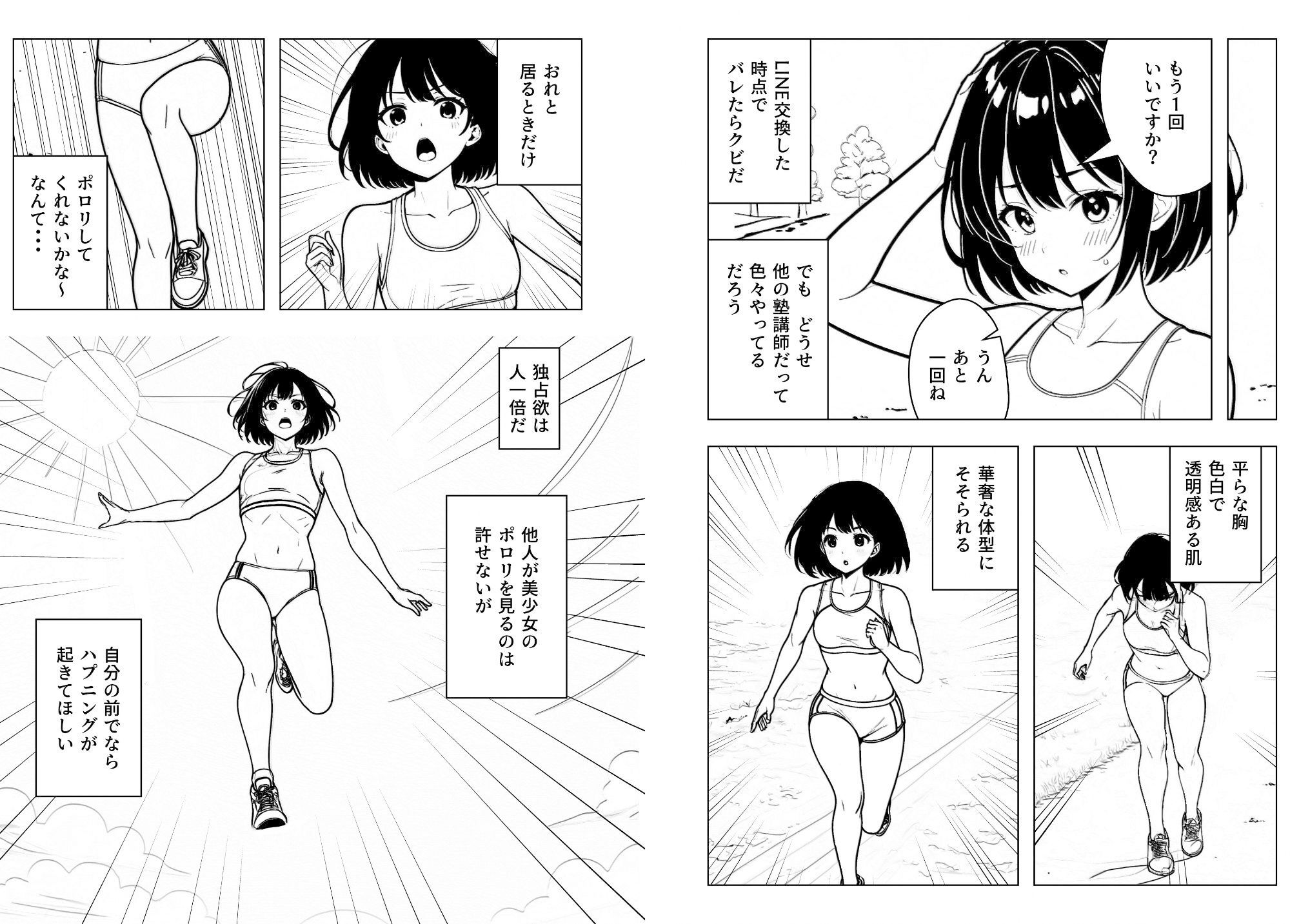 陸上JKの乳首の色が見たい！無理やり貧乳吸い＆顔舐め唾液まみれ