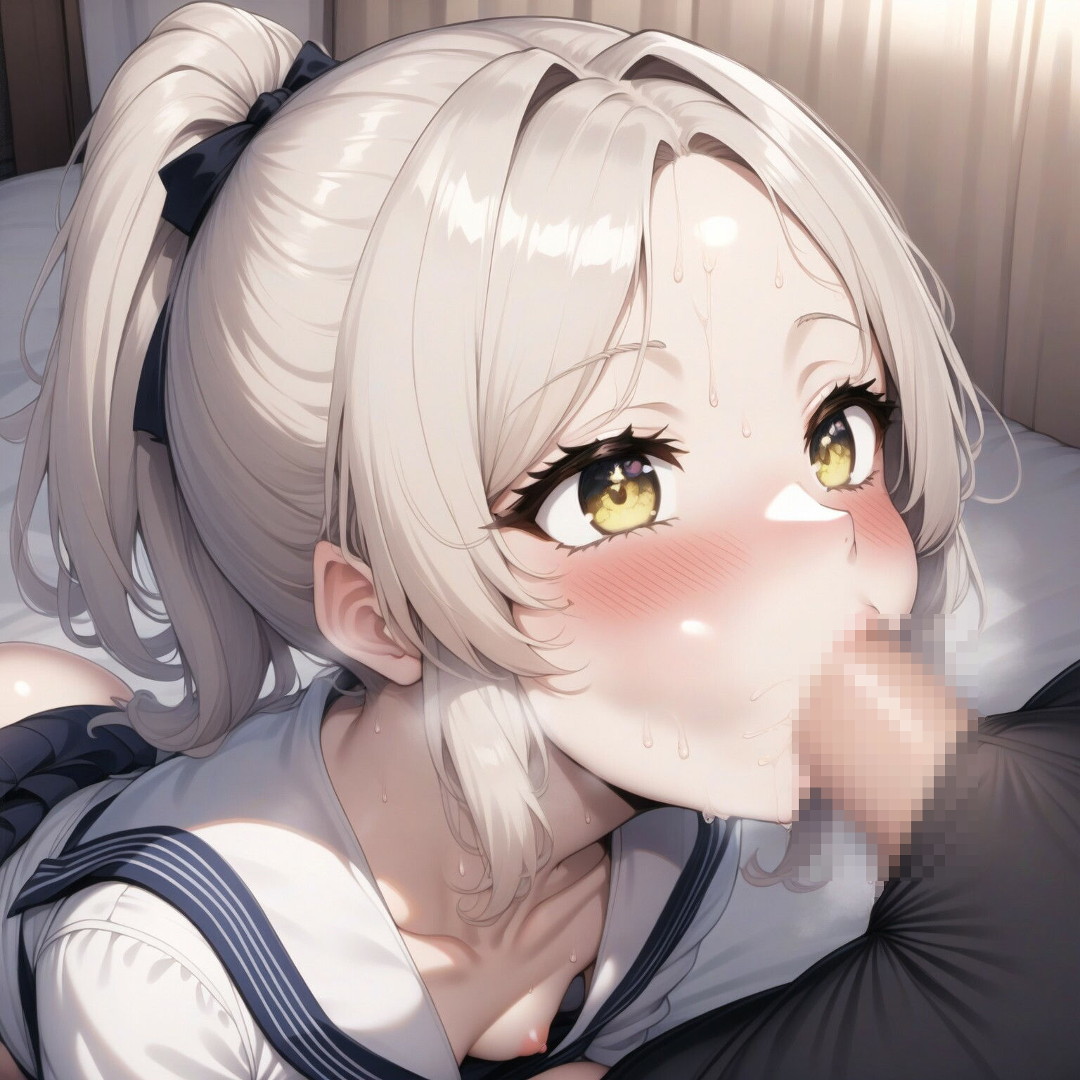 【差分なし105枚】制服女学生のおしゃぶり事情