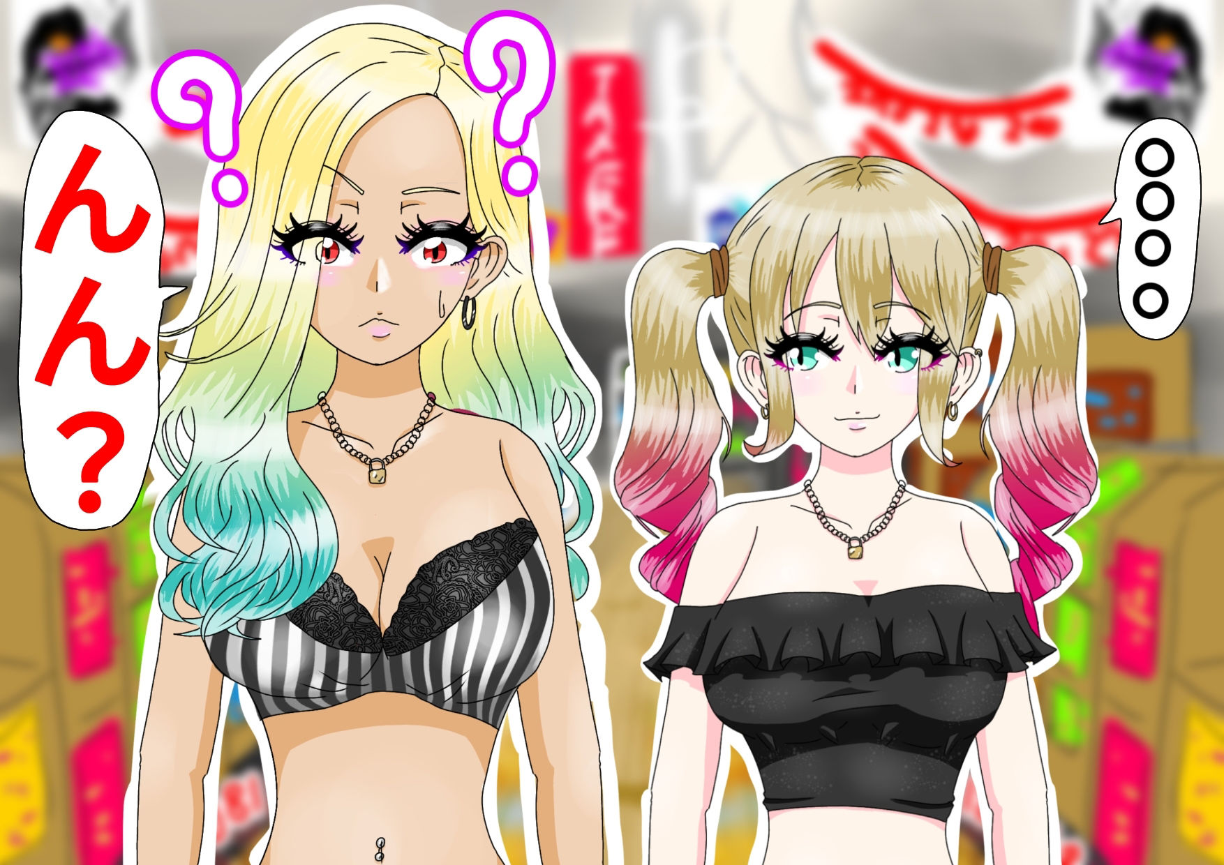 ギャル3人時間停止強●【レズ】