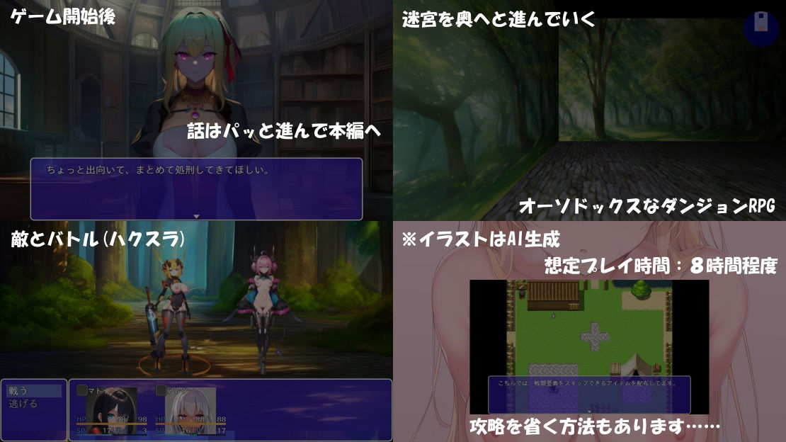 女の子が顔面騎乗や足や汗で処刑するハクスラ