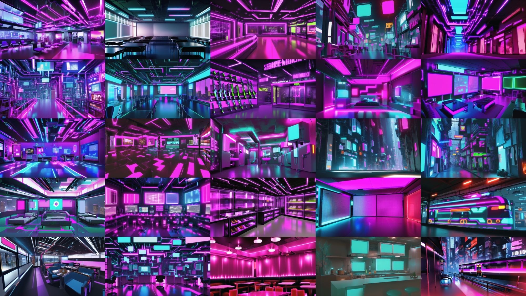 【アニメ調のサイバーパンク背景】著作権フリーの高解像度画像（100枚）