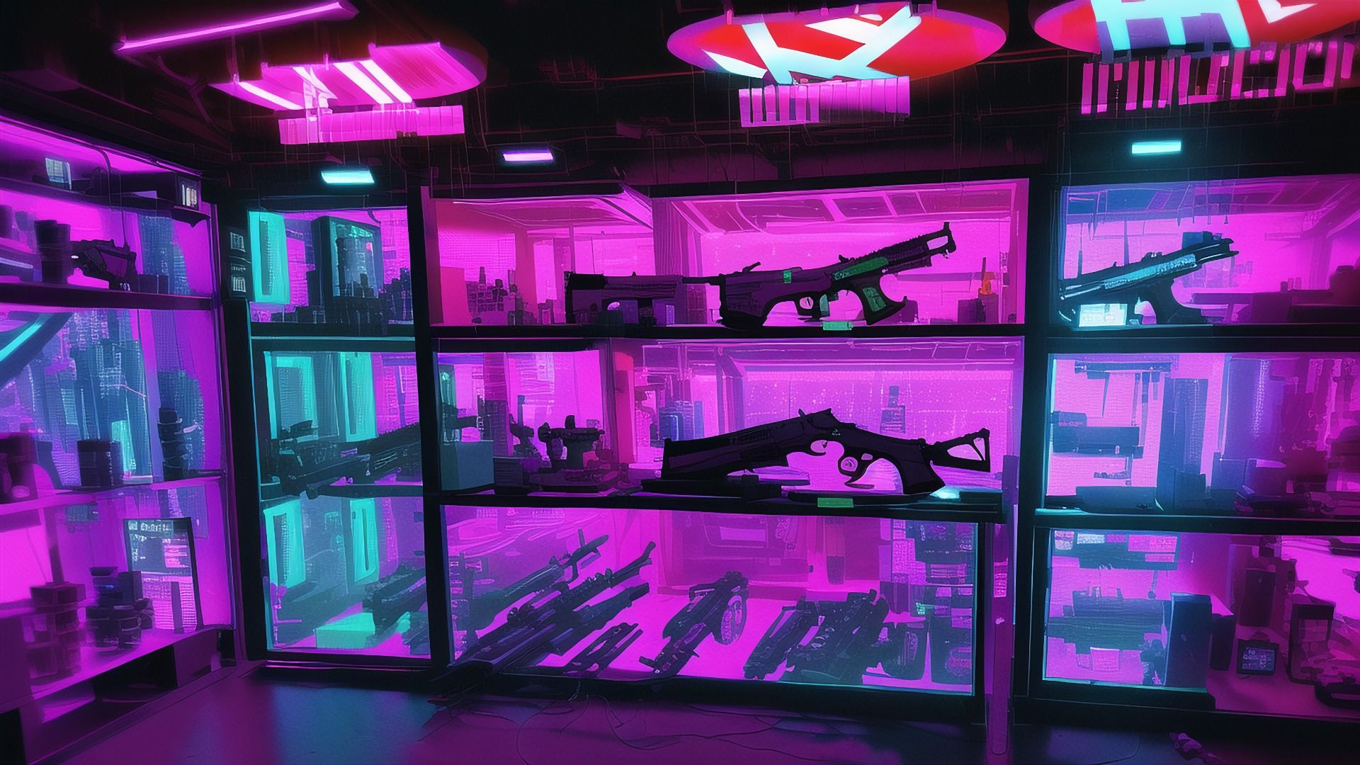 【アニメ調のサイバーパンク背景】著作権フリーの高解像度画像（100枚）