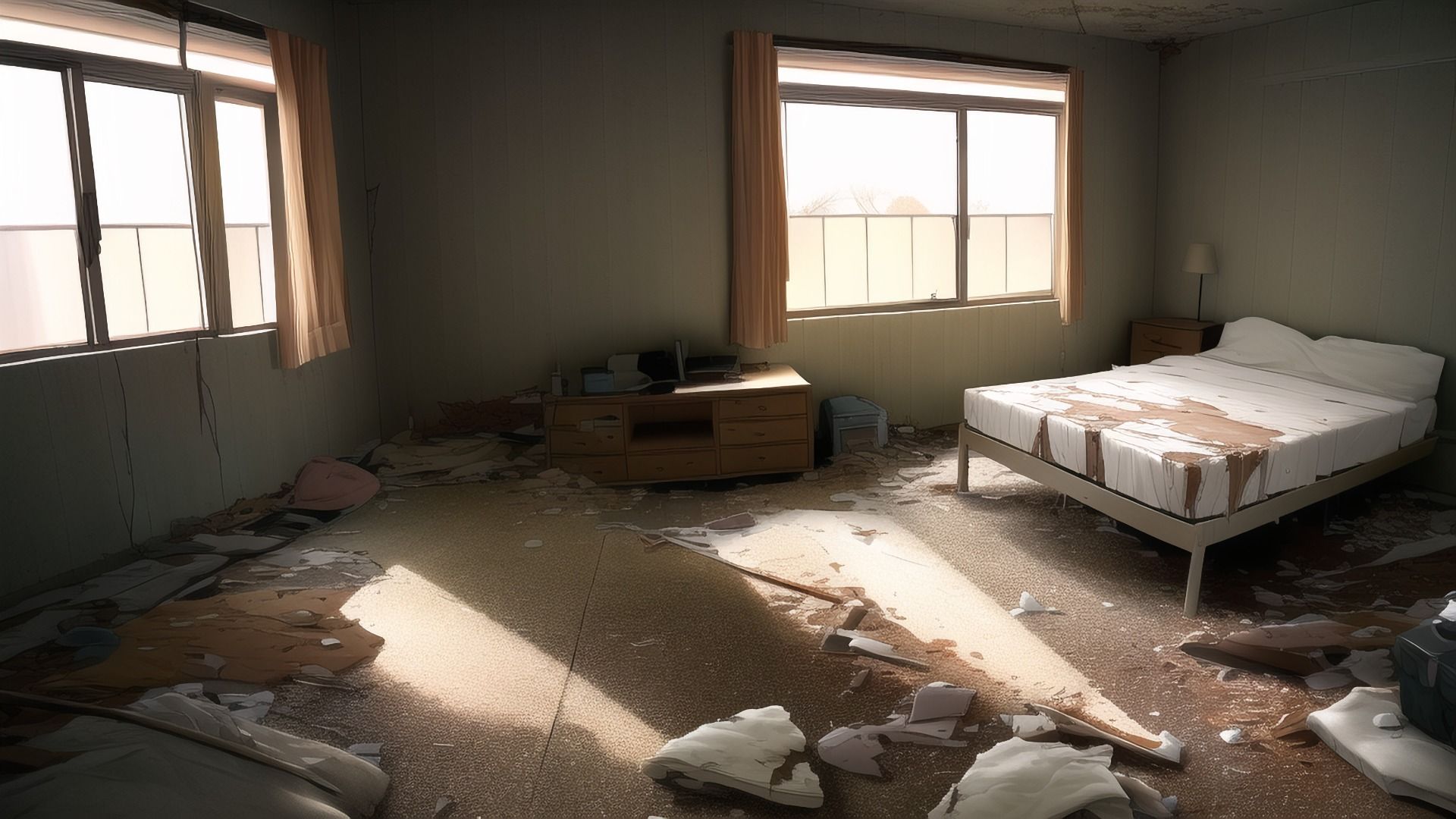 【アニメ調の廃墟系背景】著作権フリーの高解像度画像（100枚）