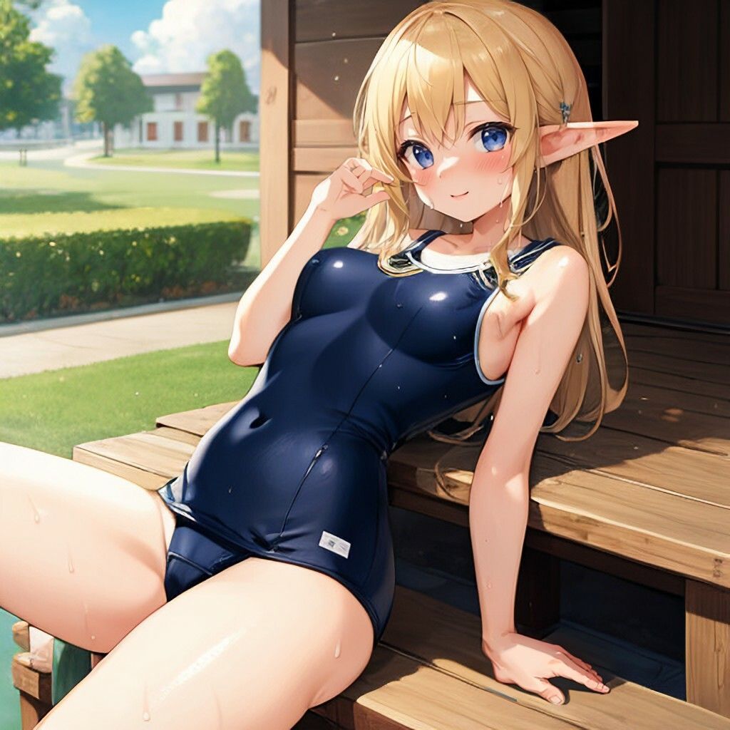 スク水風エルフさん