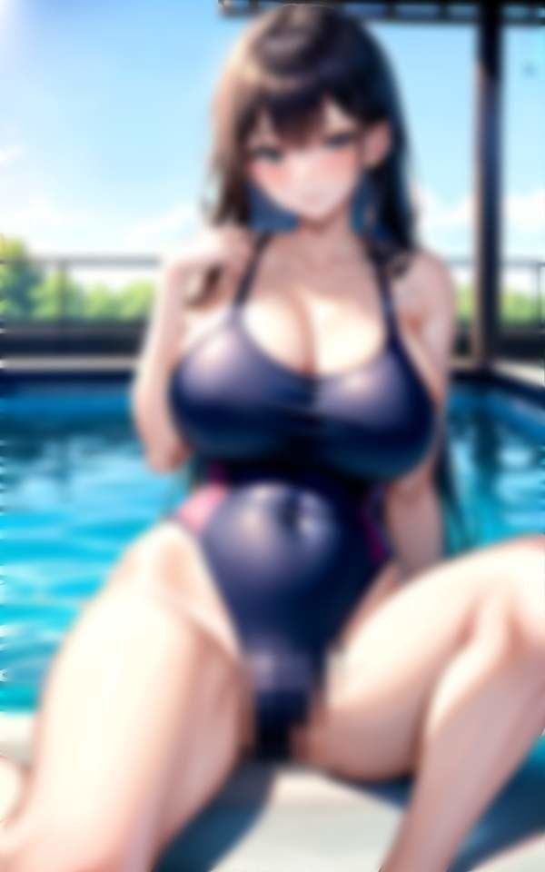 水泳部の先輩と練習後2人きり スク水から溢れ出る超乳を揉み倒す