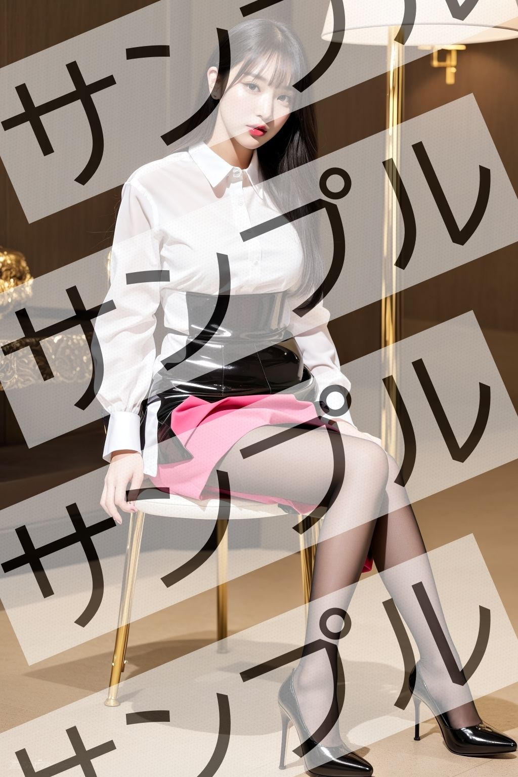 同僚OLのミニスカ&極薄黒ストッキング&エロいパンプス - Colleague office lady’s miniskirt, ultra-thin black stockings, and erotic pumps -