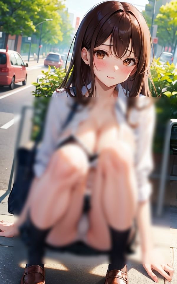 無防備過ぎるしゃがみパンチラ 〜バス停編〜