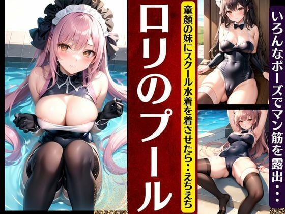 ロリのプール｜童顔の妹にスクール水着を着させたら・・まさかのえちえち！マン筋を露出w