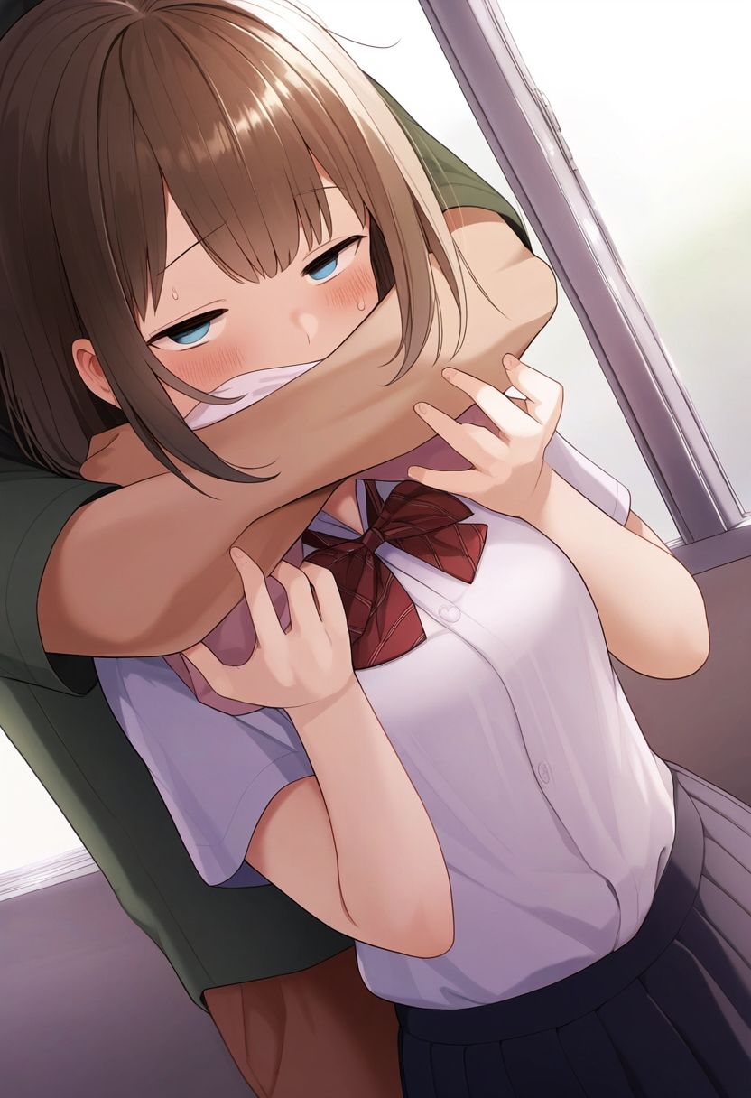 後ろから媚薬を嗅がされて意識が遠のくJK｜薬で眠っているのに反応する身体を好き放題（クロロホルム・制服・首絞め・睡眠姦）イラスト500枚