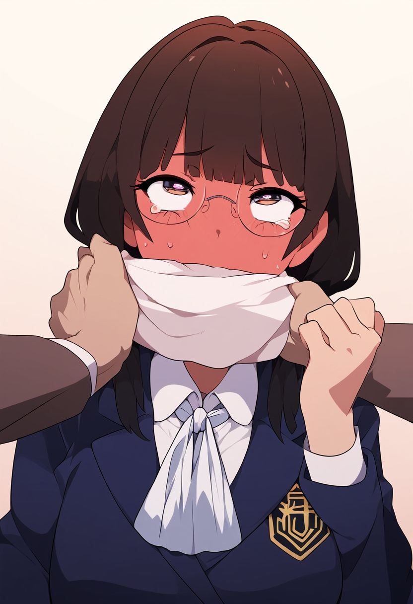 後ろから媚薬を嗅がされて意識が遠のくJK｜薬で眠っているのに反応する身体を好き放題（クロロホルム・制服・首絞め・睡眠姦）イラスト500枚