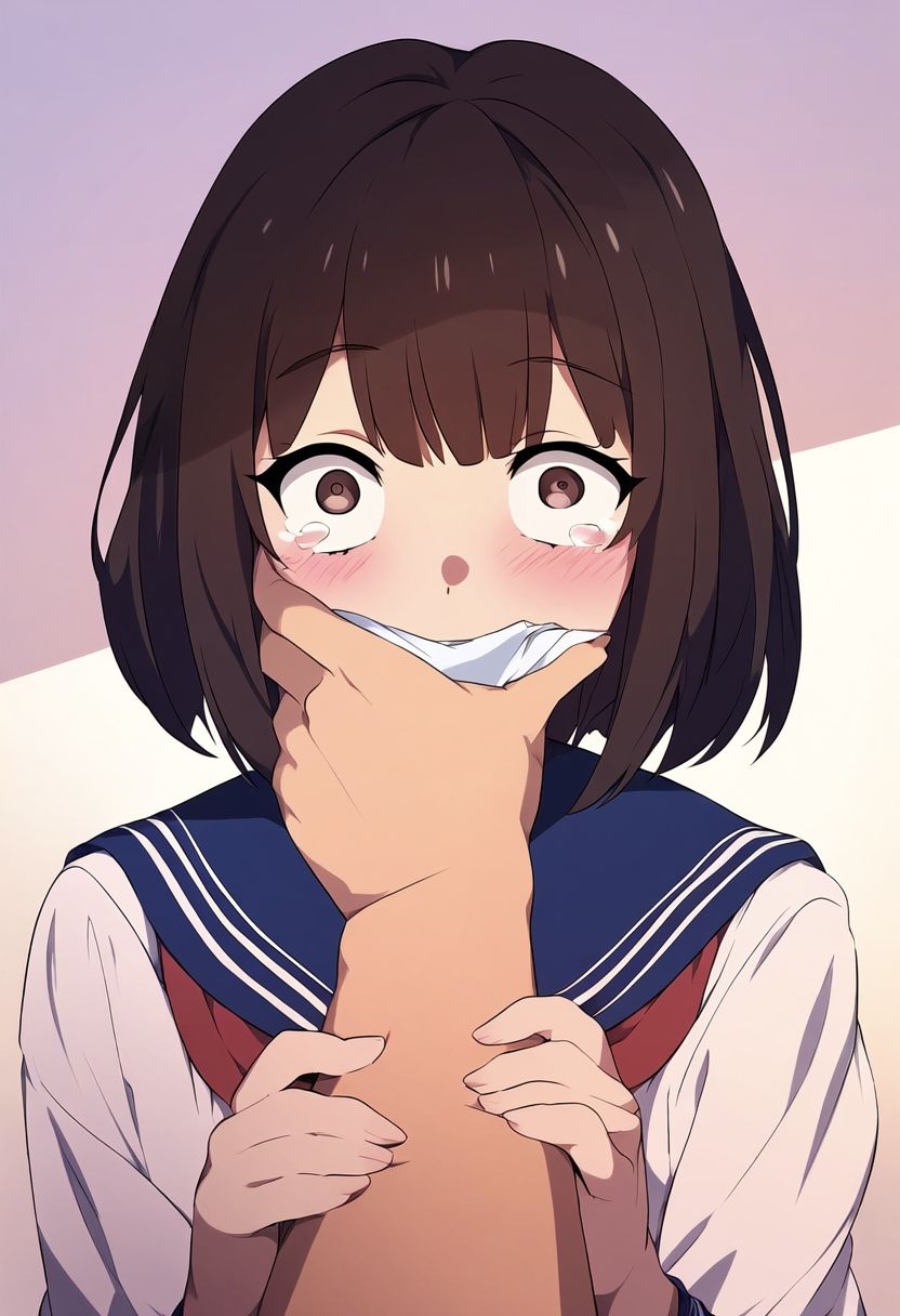 後ろから媚薬を嗅がされて意識が遠のくJK｜薬で眠っているのに反応する身体を好き放題（クロロホルム・制服・首絞め・睡眠姦）イラスト500枚