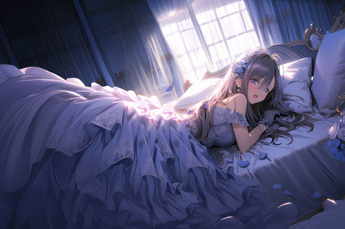 ドレス美少女19 ベッドルームにて