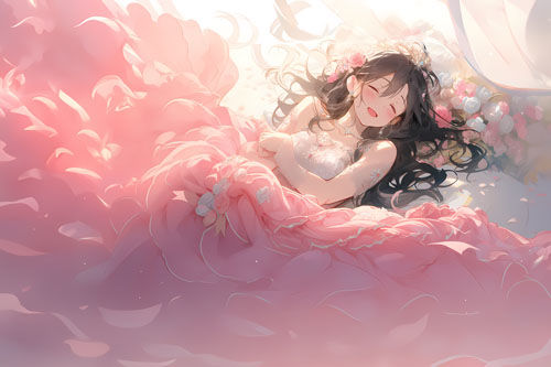 ドレス美少女19 ベッドルームにて