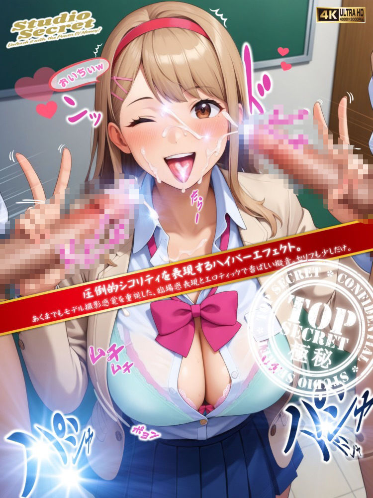 【4K高品質CG集】地上波級モデルとナイショの撮影会!勝組専用個人撮影会スタジオシークレット